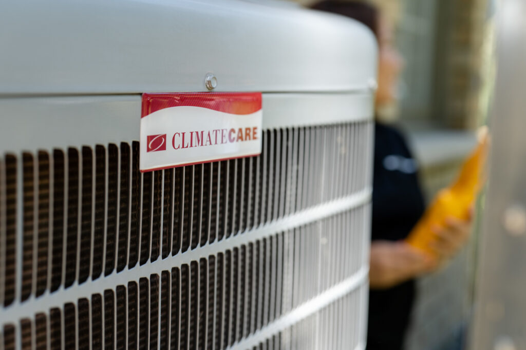 Closeup of air conditioner unit