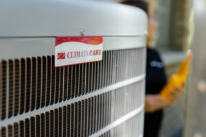 Closeup of air conditioner unit
